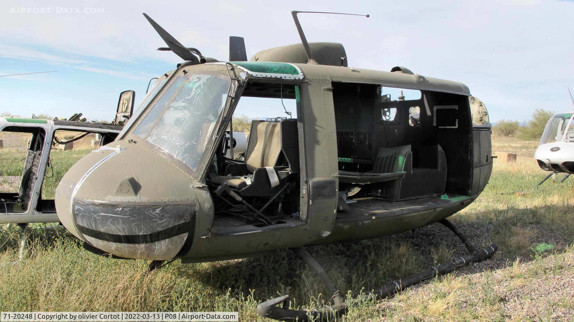 71-20248, 1971 Bell UH-1H Iroquois C/N 13072, The remains of this Huey can be seen at Coolidge airport
