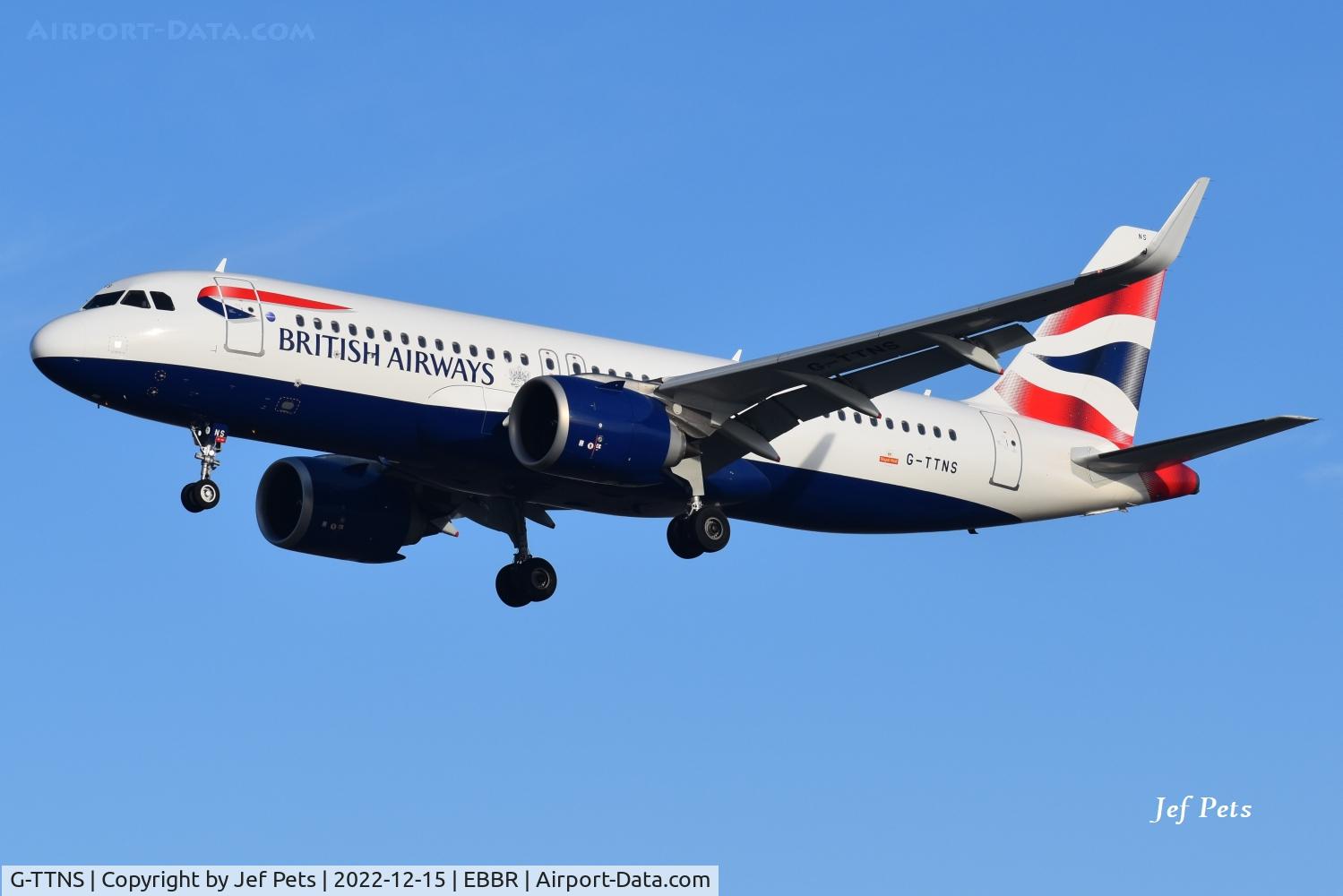 G-TTNS, 2022 Airbus A320-251N C/N 11026, Short final at Brussels Airport.