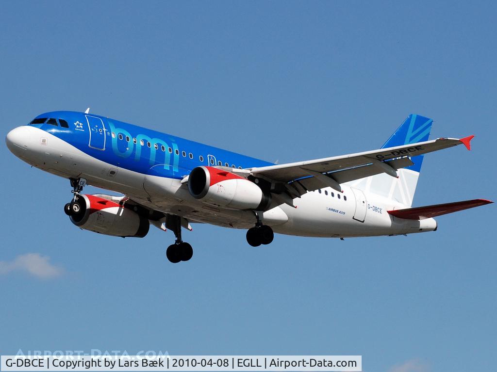 G-DBCE, 2005 Airbus A319-131 C/N 2429, RWY27L Myrtle Ave