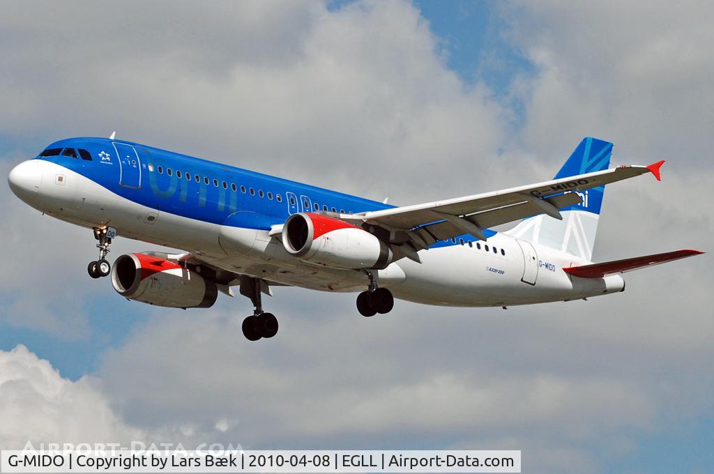 G-MIDO, 2002 Airbus A320-232 C/N 1987, RWY27L Myrtle Ave