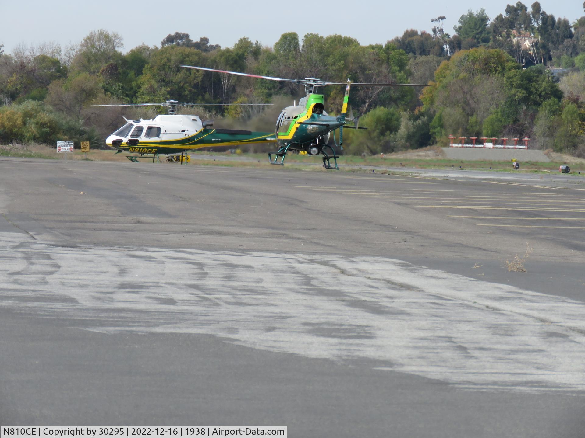 N810CE, 2006 Eurocopter AS-350B-3 Ecureuil C/N 4112, Momentarily joined by LASD Eurocopter AS-350B-2 N953LA