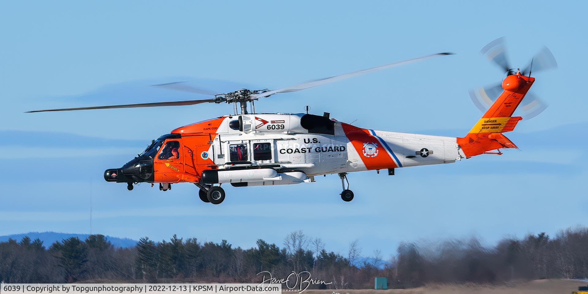 6039, Sikorsky HH-60J Jayhawk C/N 70.2293, Heading back to Cape Cod air station.