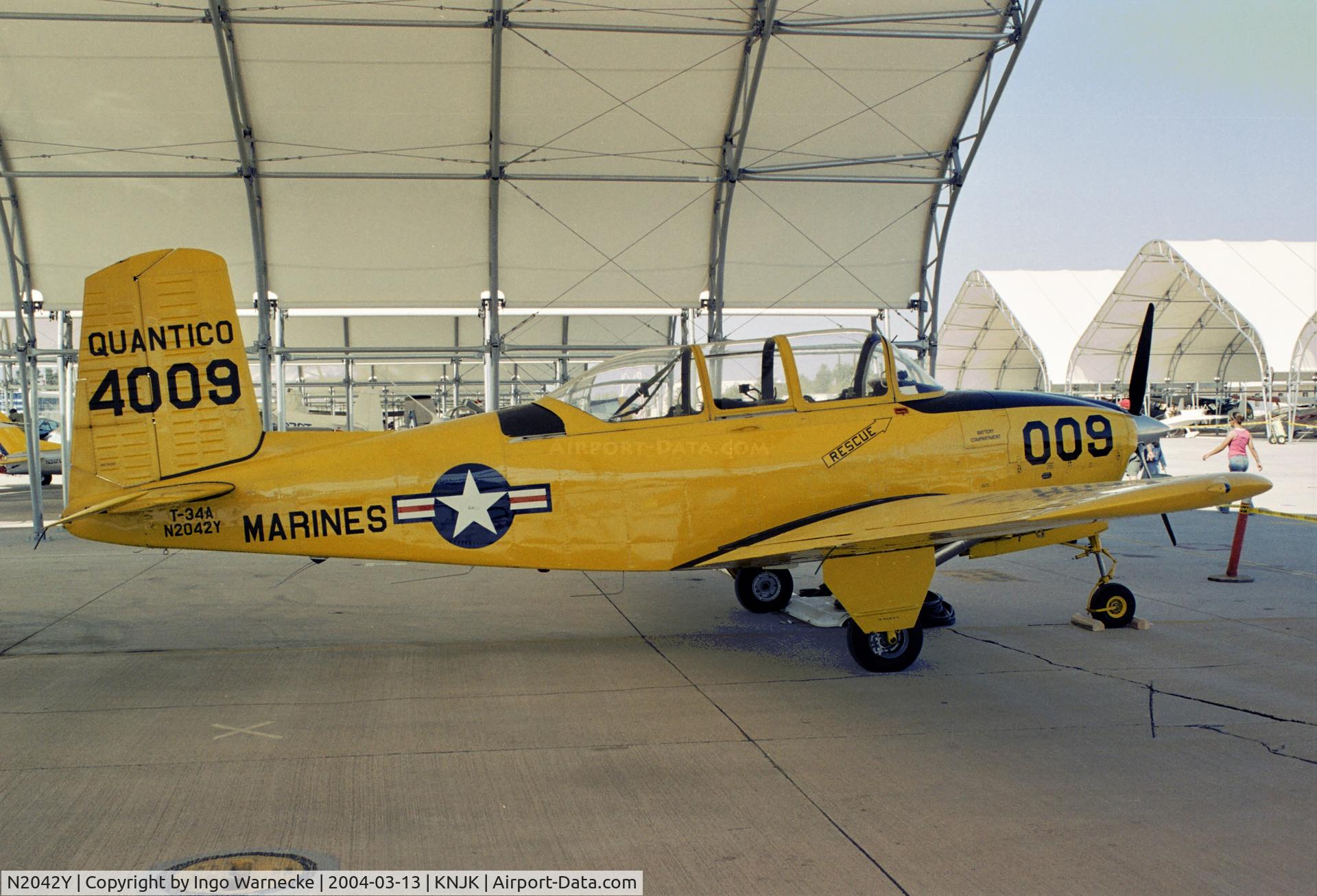 N2042Y, 1955 Beech A45 C/N G-826, Beechcraft A45 / T-34A Mentor at the 2004 airshow at El Centro NAS, CA