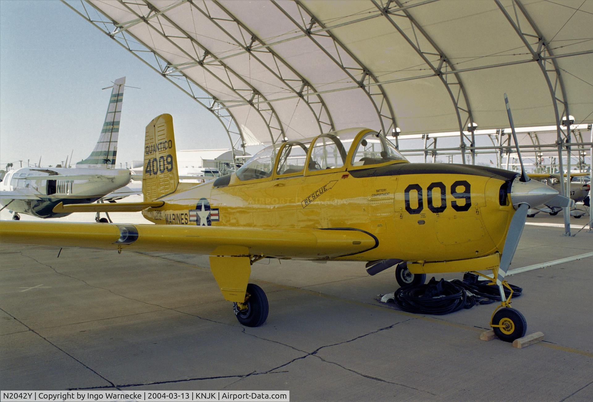 N2042Y, 1955 Beech A45 C/N G-826, Beechcraft A45 / T-34A Mentor at the 2004 airshow at El Centro NAS, CA