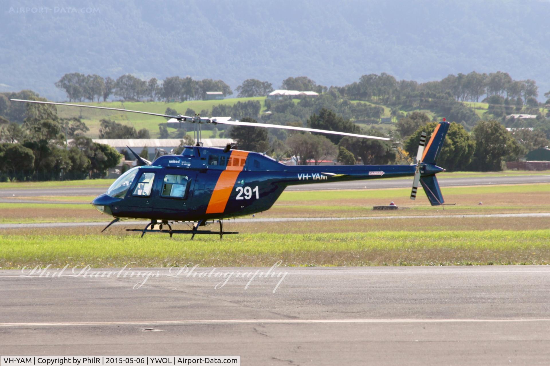 VH-YAM, 1974 Bell 206B (II) C/N 1586, VH-YAM 1974 Bell 206B Jet Ranger HARS Illawarra