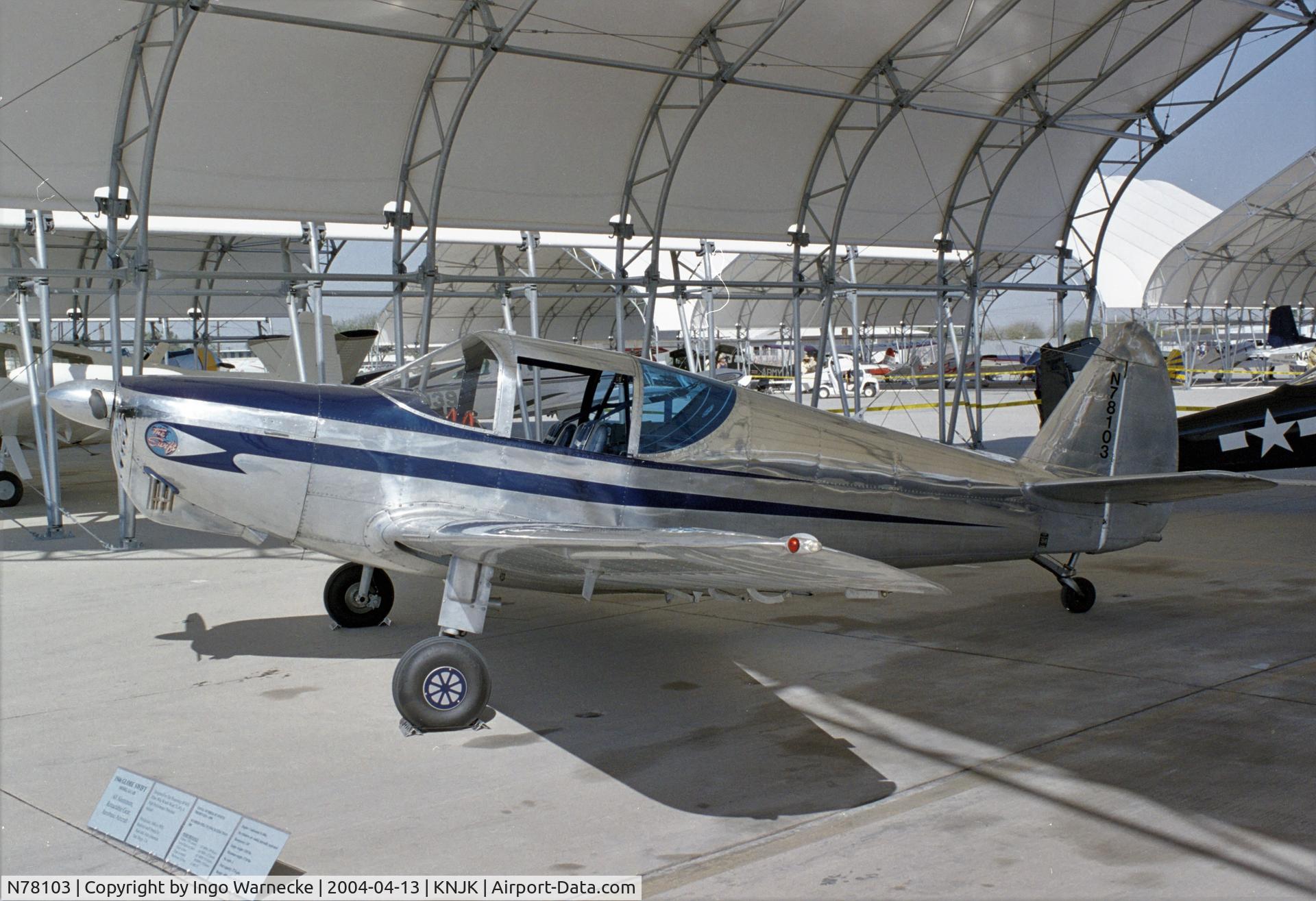 N78103, 1946 Globe GC-1B Swift C/N 2103, Globe GC-1B Swift at the 2004 airshow at El Centro NAS, CA