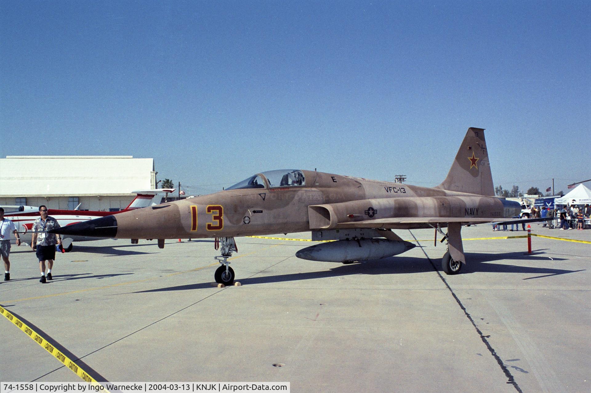 74-1558, 1974 Northrop F-5E Tiger II C/N R.1218, Northrop F-5E Tiger II of the US Navy at the 2004 airshow at El Centro NAS, CA