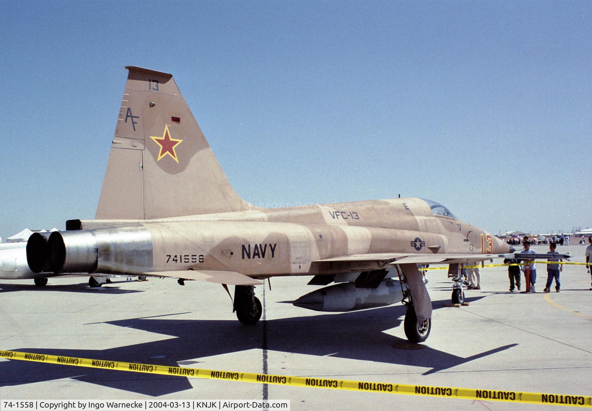 74-1558, 1974 Northrop F-5E Tiger II C/N R.1218, Northrop F-5E Tiger II of the US Navy at the 2004 airshow at El Centro NAS, CA