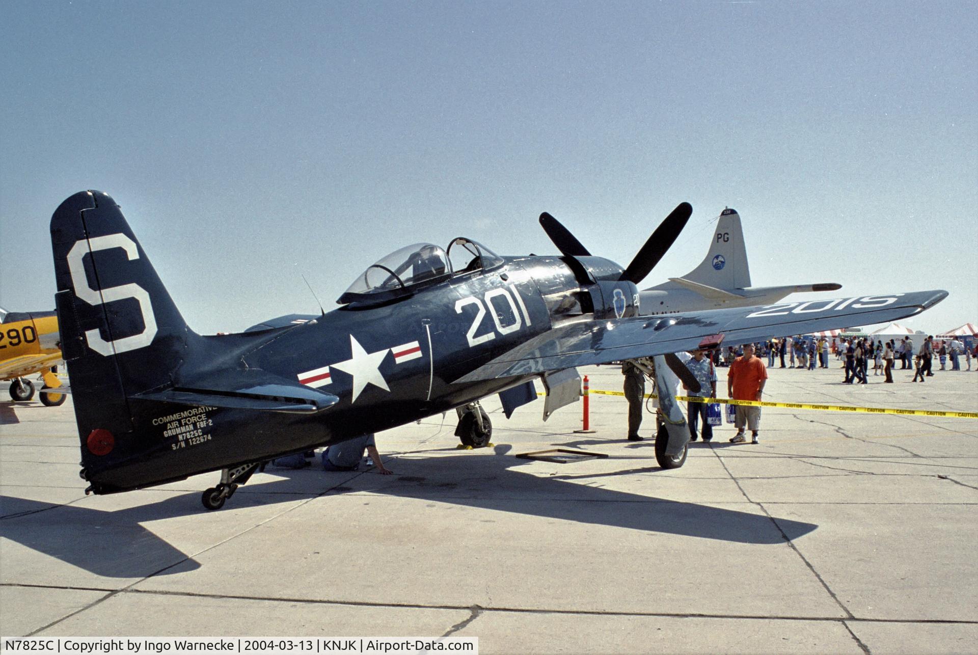 N7825C, 1948 Grumman F8F-2 (G58) Bearcat C/N D.1227, Grumman F8F-2P Bearcat at the 2004 airshow at El Centro NAS, CA