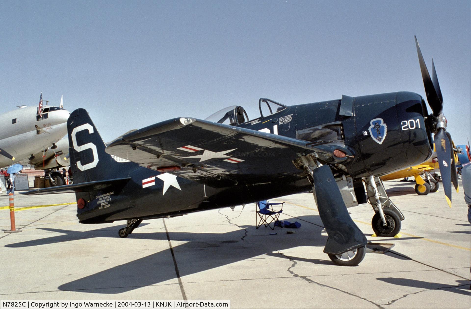 N7825C, 1948 Grumman F8F-2 (G58) Bearcat C/N D.1227, Grumman F8F-2P Bearcat at the 2004 airshow at El Centro NAS, CA
