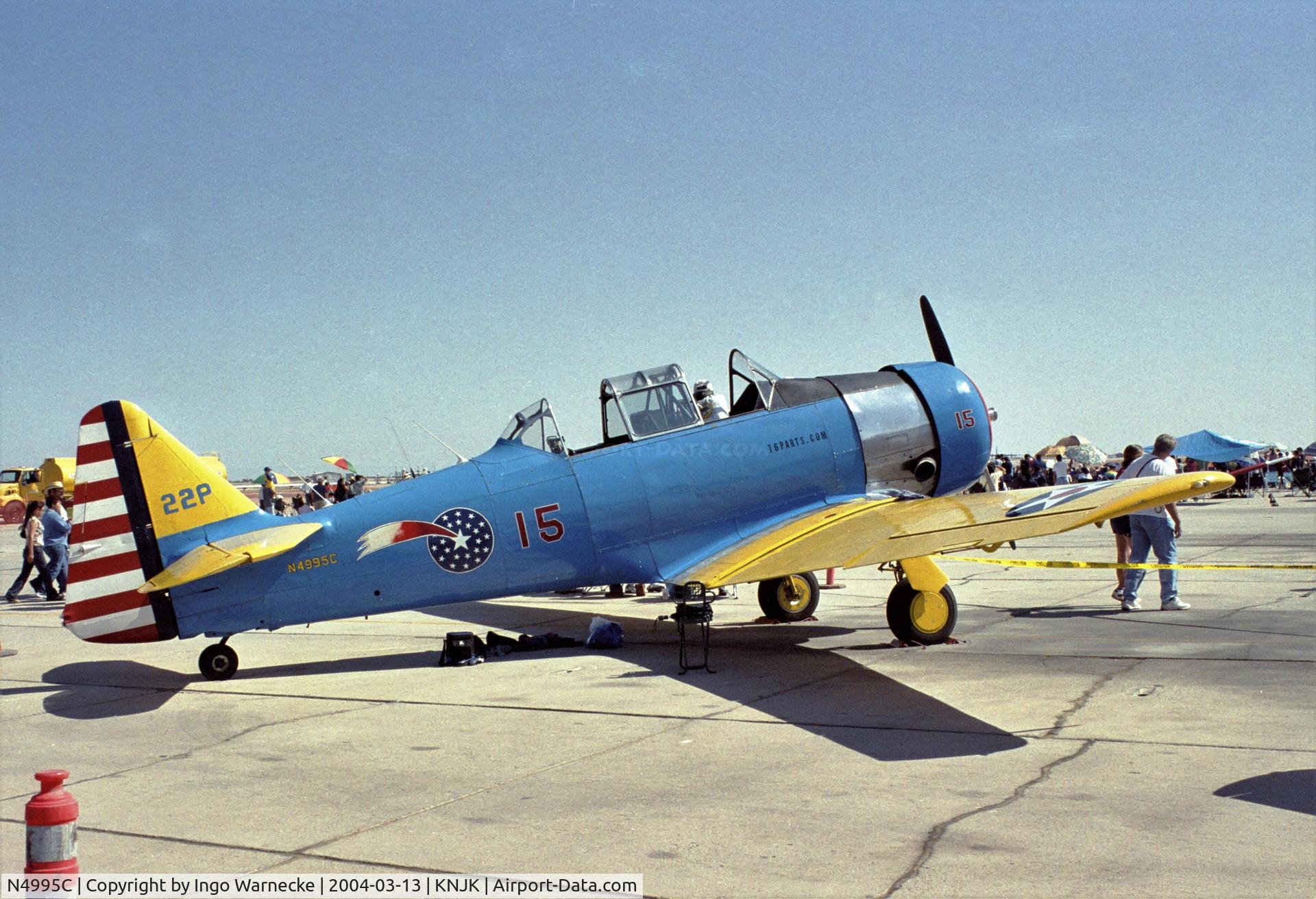 N4995C, 1949 North American T-6G Texan C/N 168-481, North American T-6G Texan at the 2004 airshow at El Centro NAS, CA
