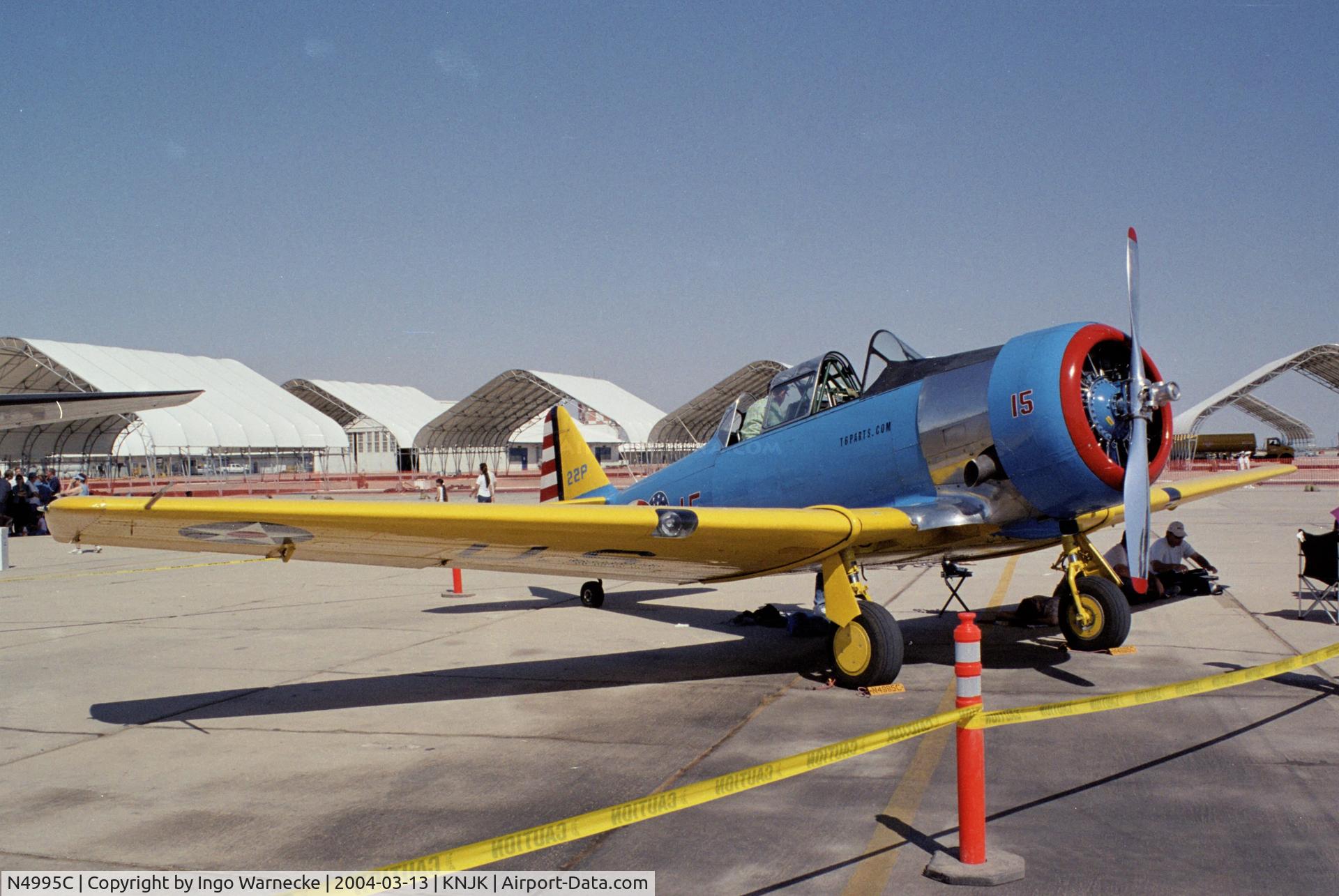 N4995C, 1949 North American T-6G Texan C/N 168-481, North American T-6G Texan at the 2004 airshow at El Centro NAS, CA