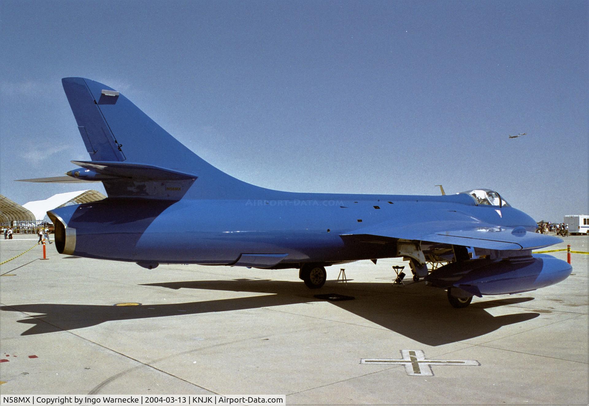 N58MX, 1959 Hawker F.58A C/N XE 49, Hawker Hunter F58A at the 2004 airshow at El Centro NAS, CA