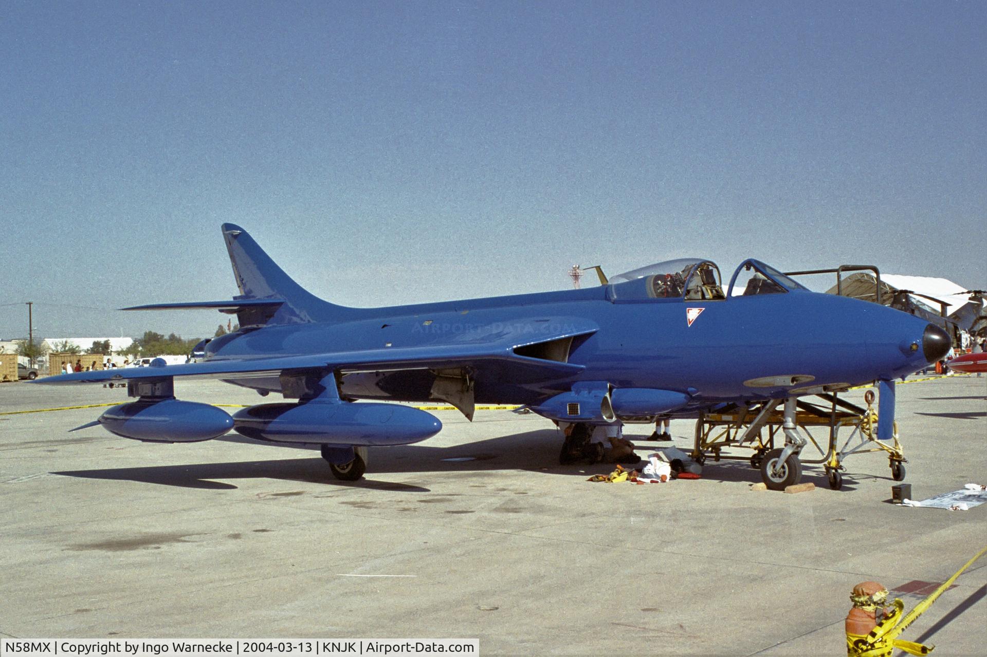 N58MX, 1959 Hawker F.58A C/N XE 49, Hawker Hunter F58A at the 2004 airshow at El Centro NAS, CA