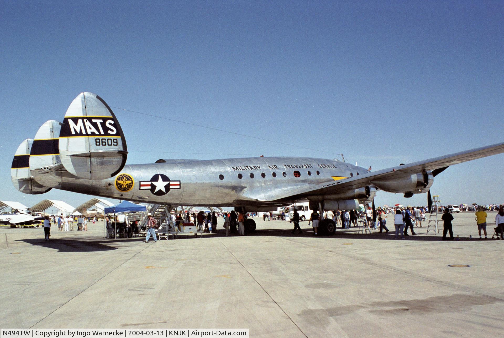 N494TW, 1948 Lockheed L-749A-79 Constellation C/N 2601, Lockheed C-121A Super Constellation at the 2004 airshow at El Centro NAS, CA