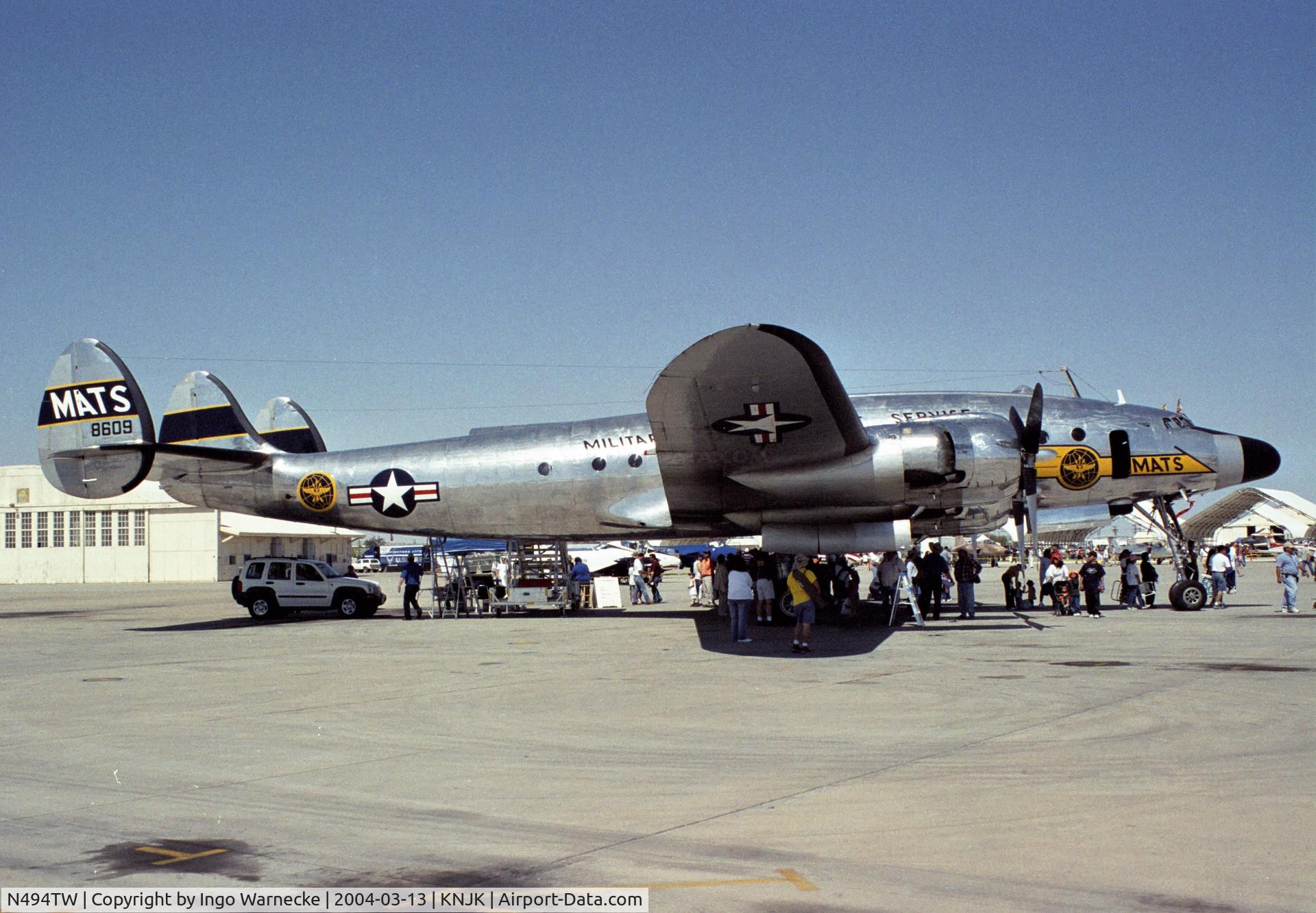 N494TW, 1948 Lockheed L-749A-79 Constellation C/N 2601, Lockheed C-121A Super Constellation at the 2004 airshow at El Centro NAS, CA