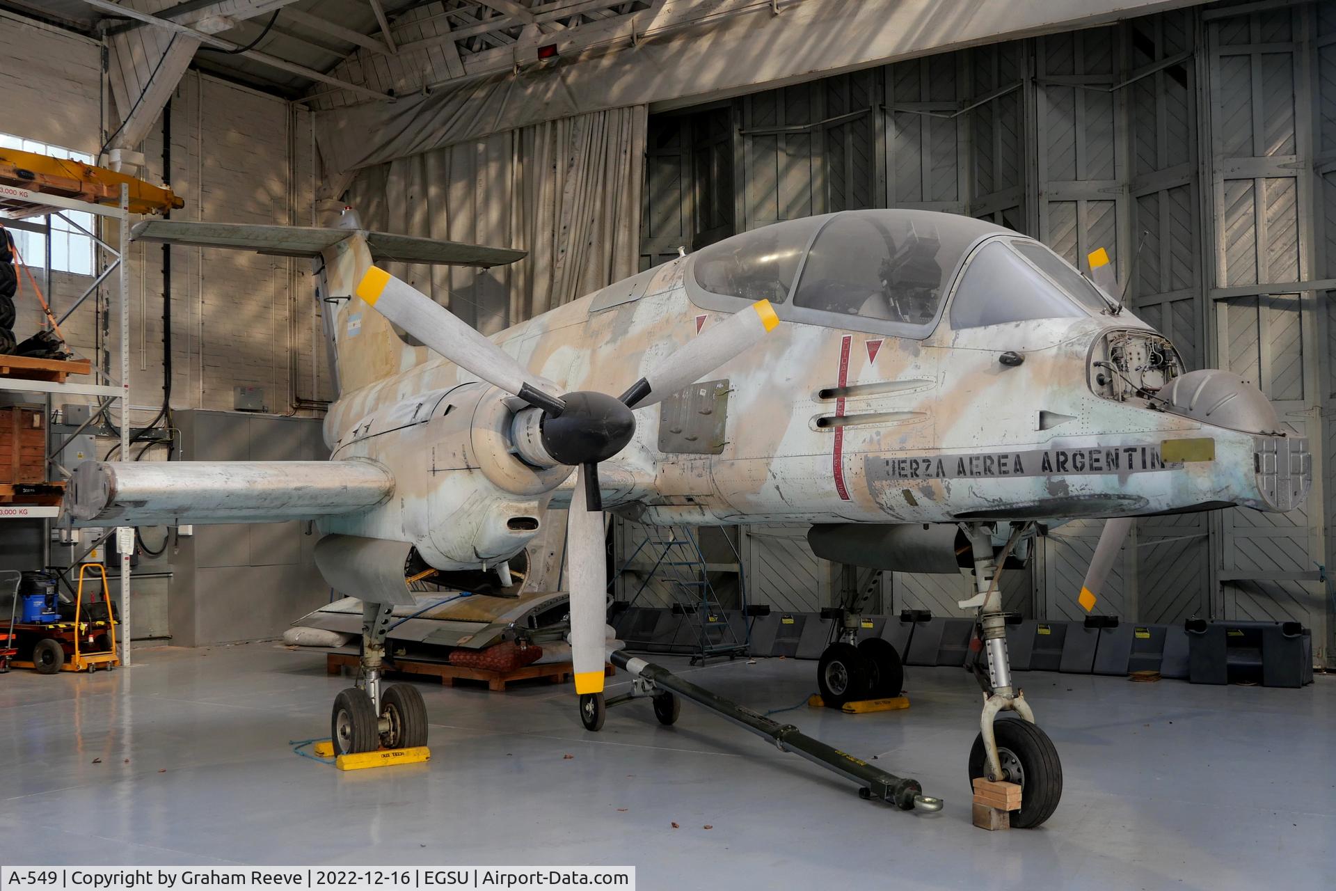A-549, FMA IA-58A Pucará C/N 050, On display at IWM Duxford.