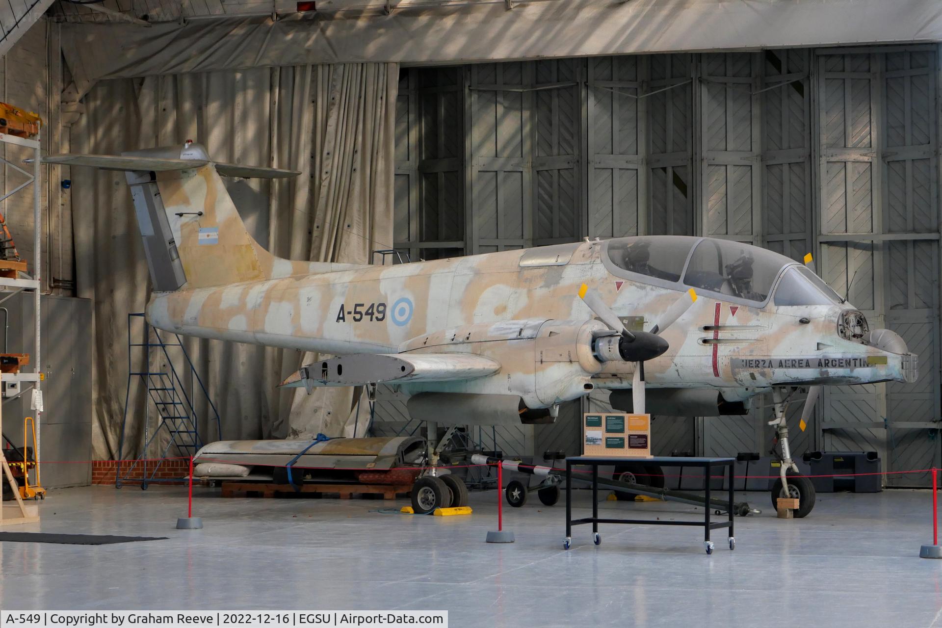 A-549, FMA IA-58A Pucará C/N 050, On display at IWM Duxford.