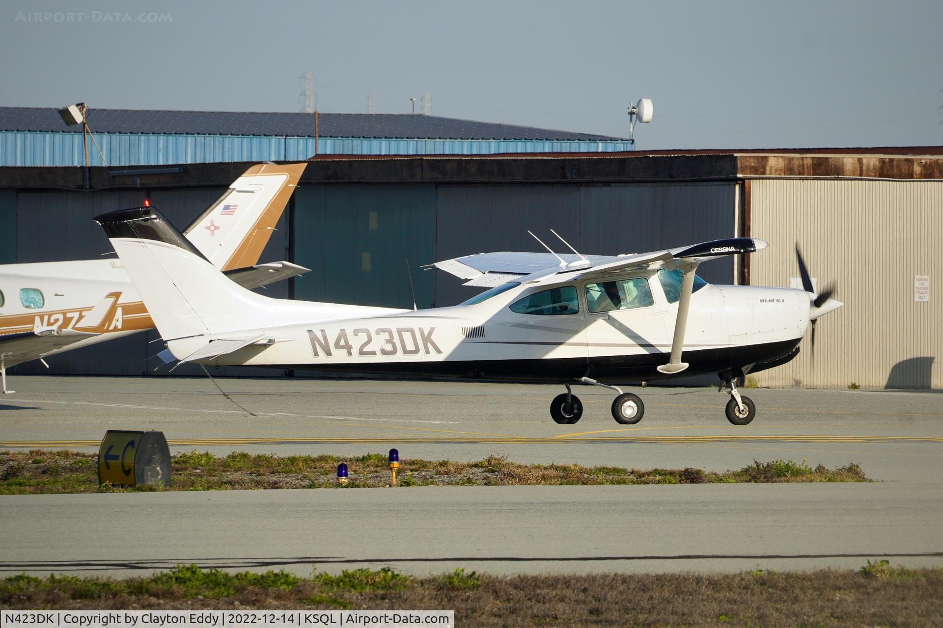 N423DK, 1981 Cessna TR182 Turbo Skylane RG C/N R18201809, San Carlos Airport in California 2022.