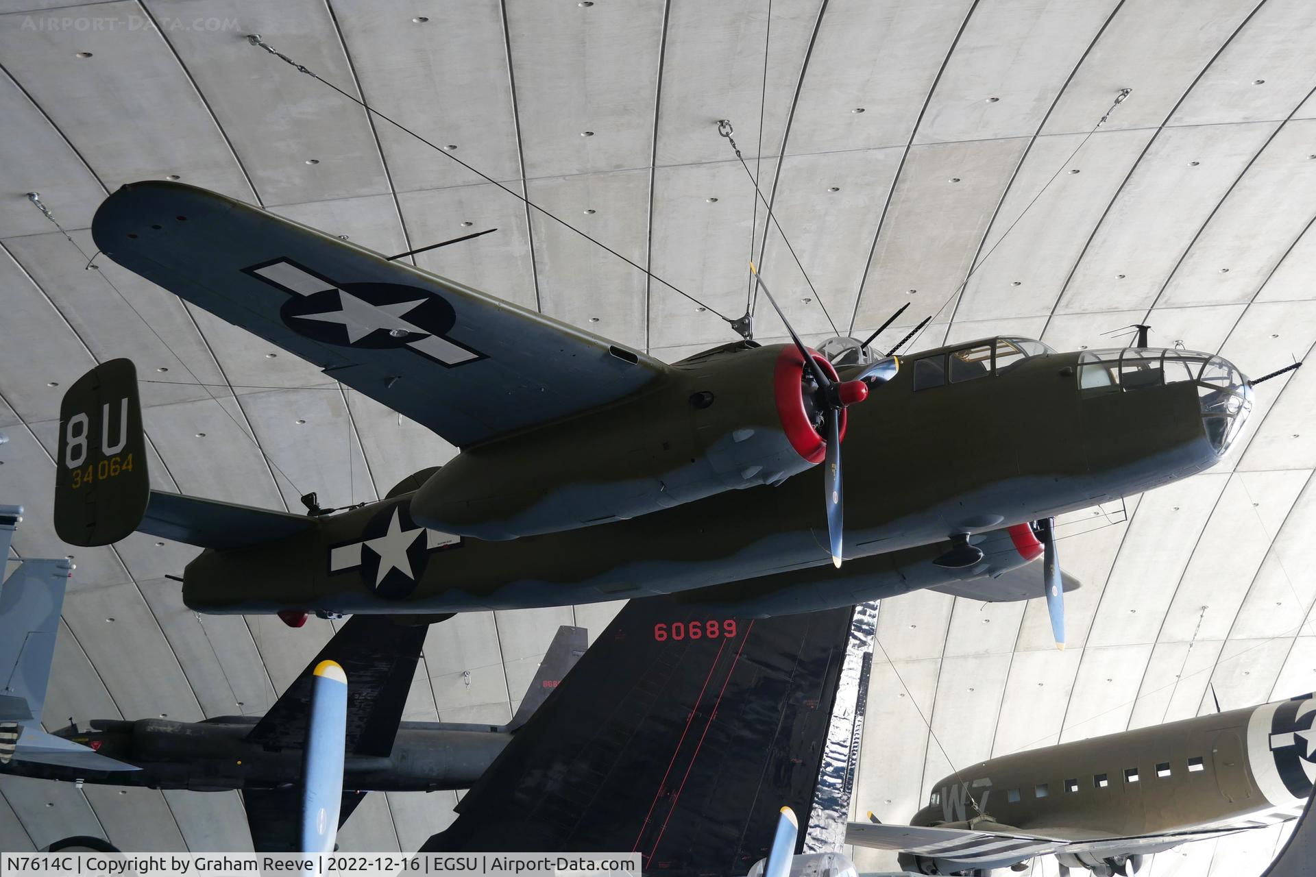 N7614C, 1944 North American B-25J Mitchell C/N 108-37246, On display at IWM Duxford.