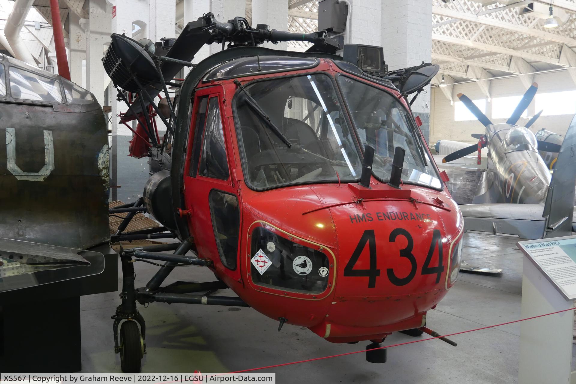 XS567, 1964 Westland Wasp HAS.1 C/N F9578, On display at IWM Duxford.