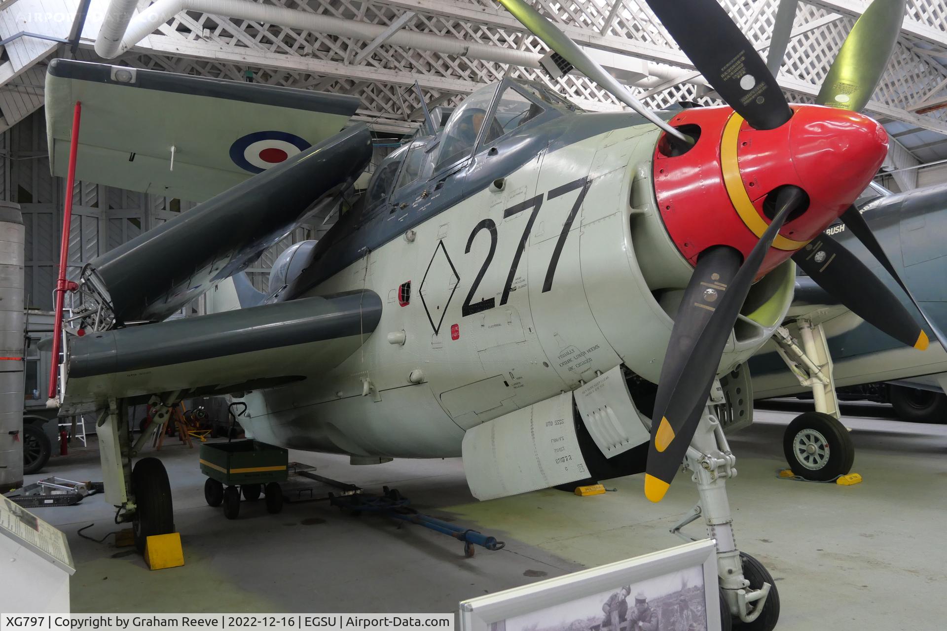 XG797, Fairey Gannet ECM.6 C/N F9365, On display at IWM Duxford.