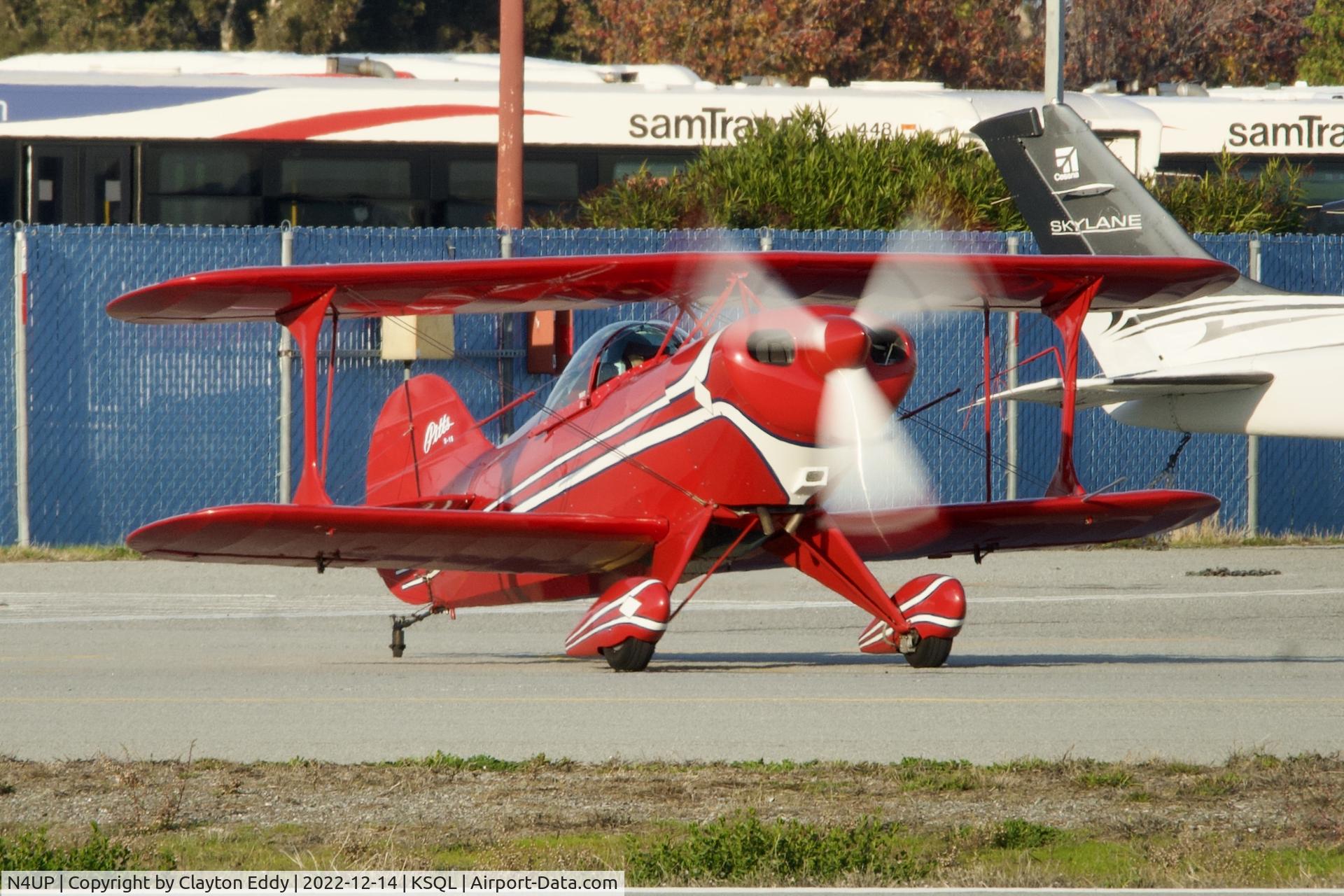 N4UP, 1982 Bill Rose Pitts Special S-1E C/N 735H, San Carlos Airport in California 2022.