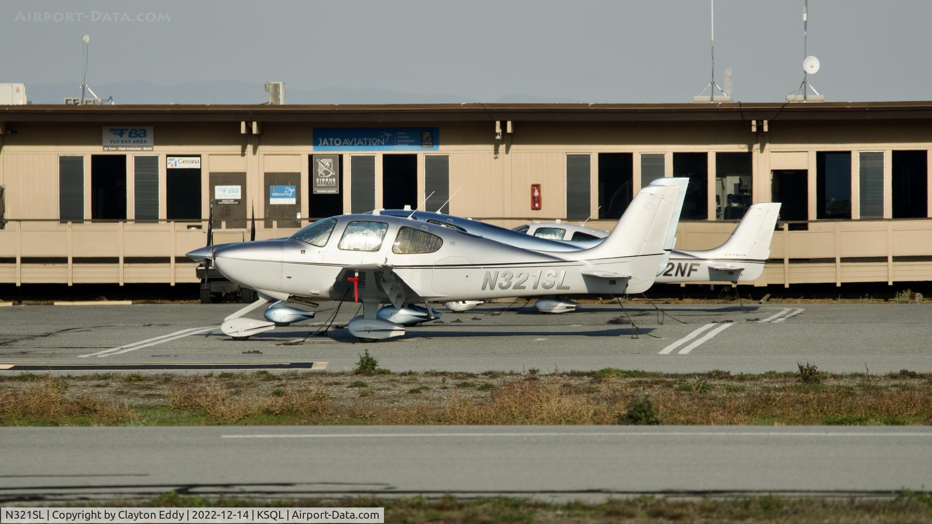 N321SL, 2016 Cirrus SR20 C/N 2325, San Carlos Airport in California 2022.