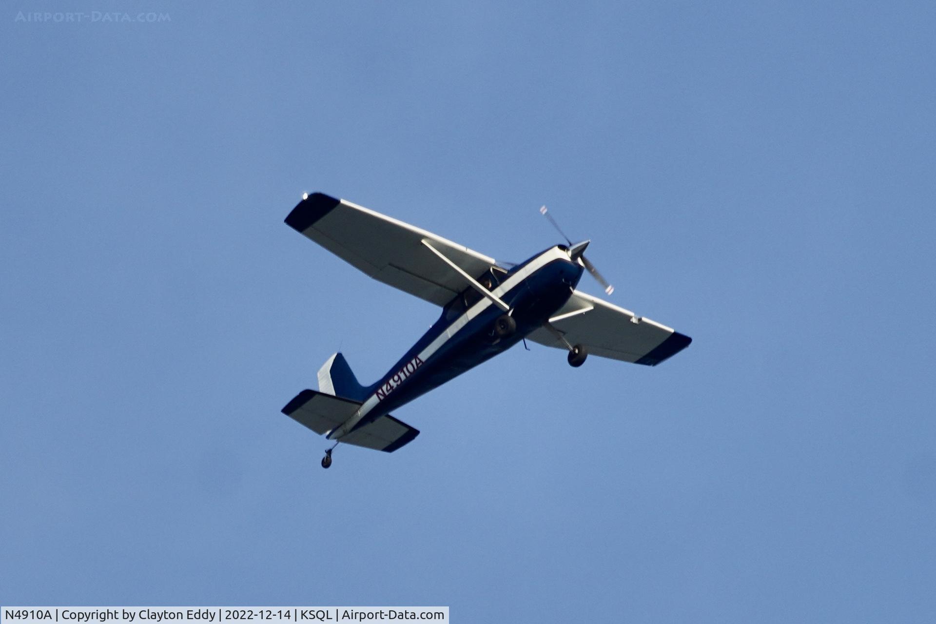 N4910A, 1956 Cessna 180 C/N 32307, San Carlos Airport in California 2022.