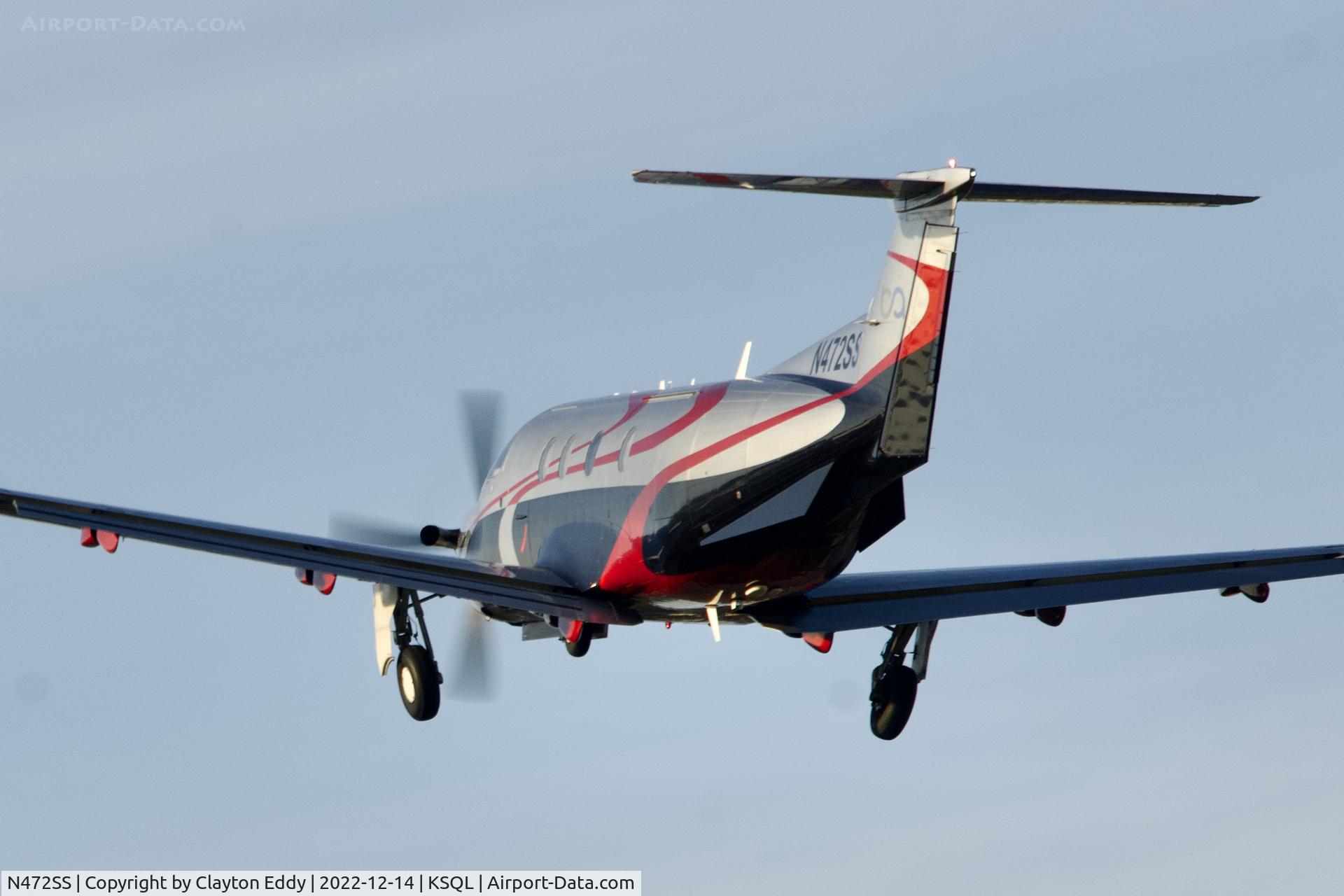 N472SS, 2007 Pilatus PC-12/47 C/N 843, San Carlos Airport in Califonia 2022.