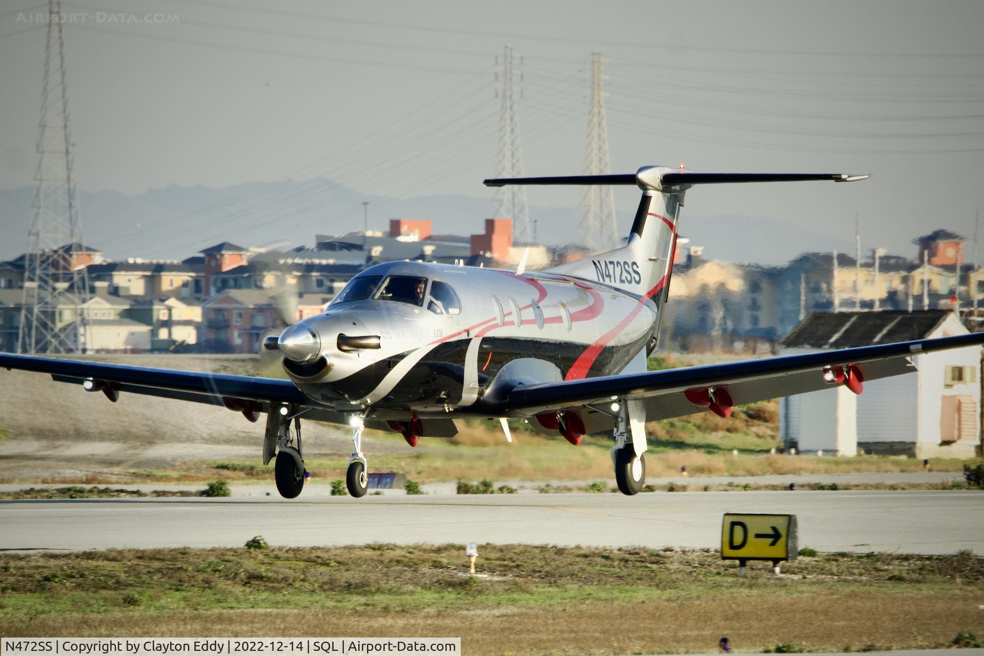 N472SS, 2007 Pilatus PC-12/47 C/N 843, San Carlos Airport in Califonia 2022.