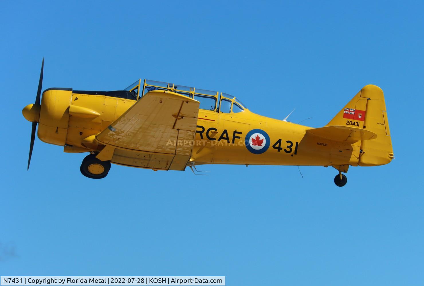 N7431, 1952 Canadian Car & Foundry Harvard MK IV C/N CCF4 222, OSH 2022