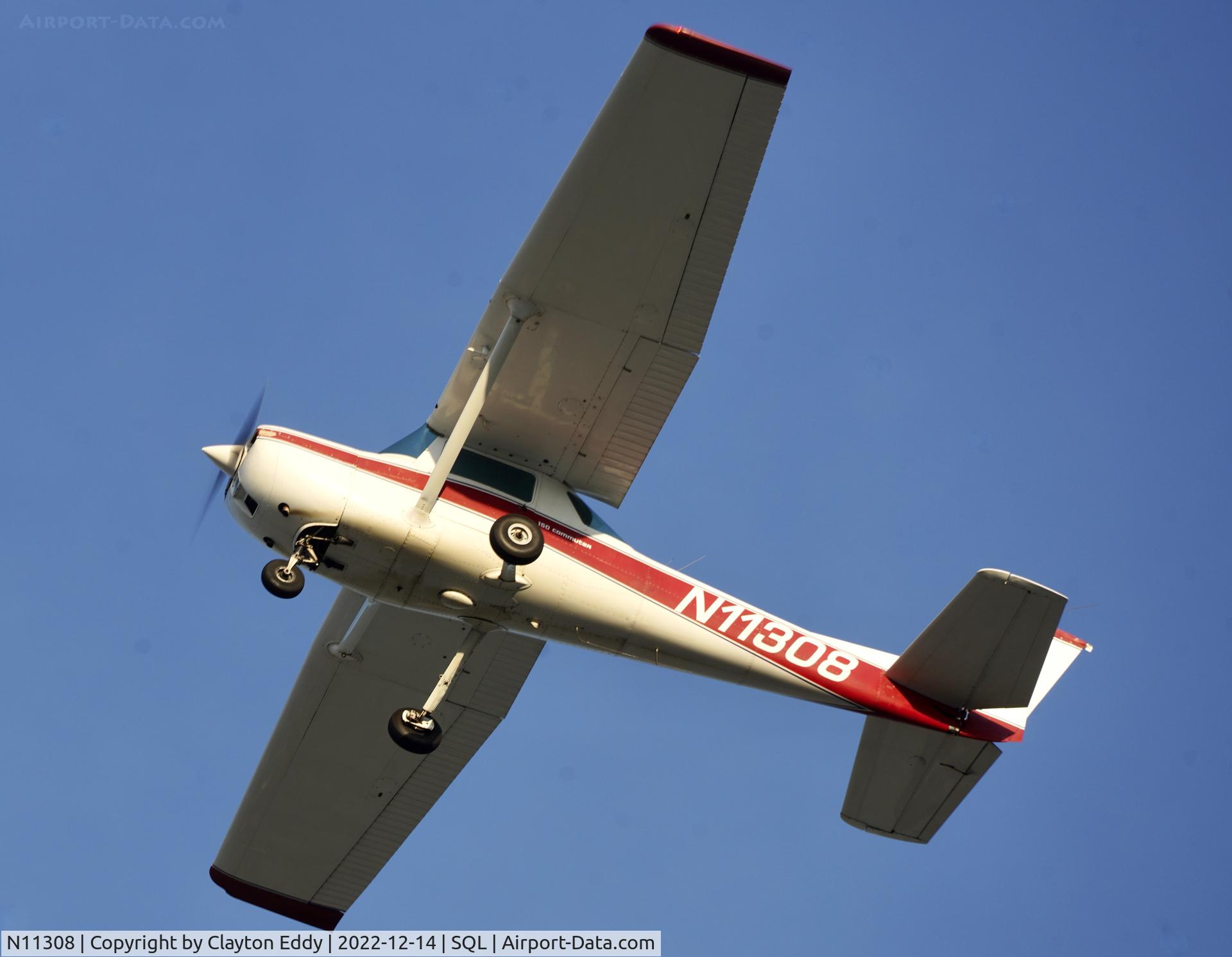 N11308, 1973 Cessna 150L C/N 15075317, San Carlos Airport in California 2022.