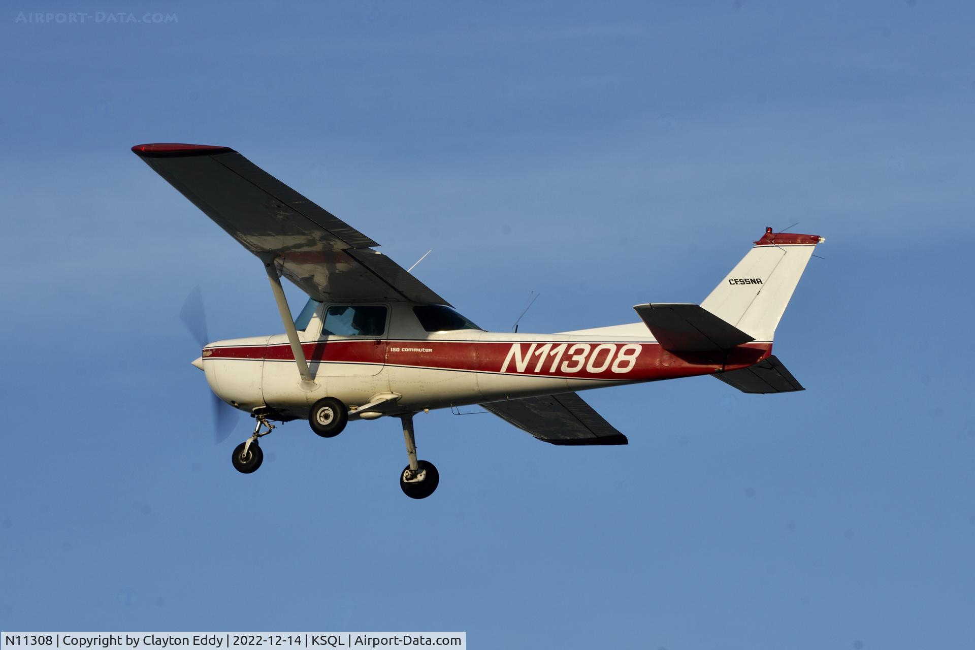 N11308, 1973 Cessna 150L C/N 15075317, San Carlos Airport in California 2022.