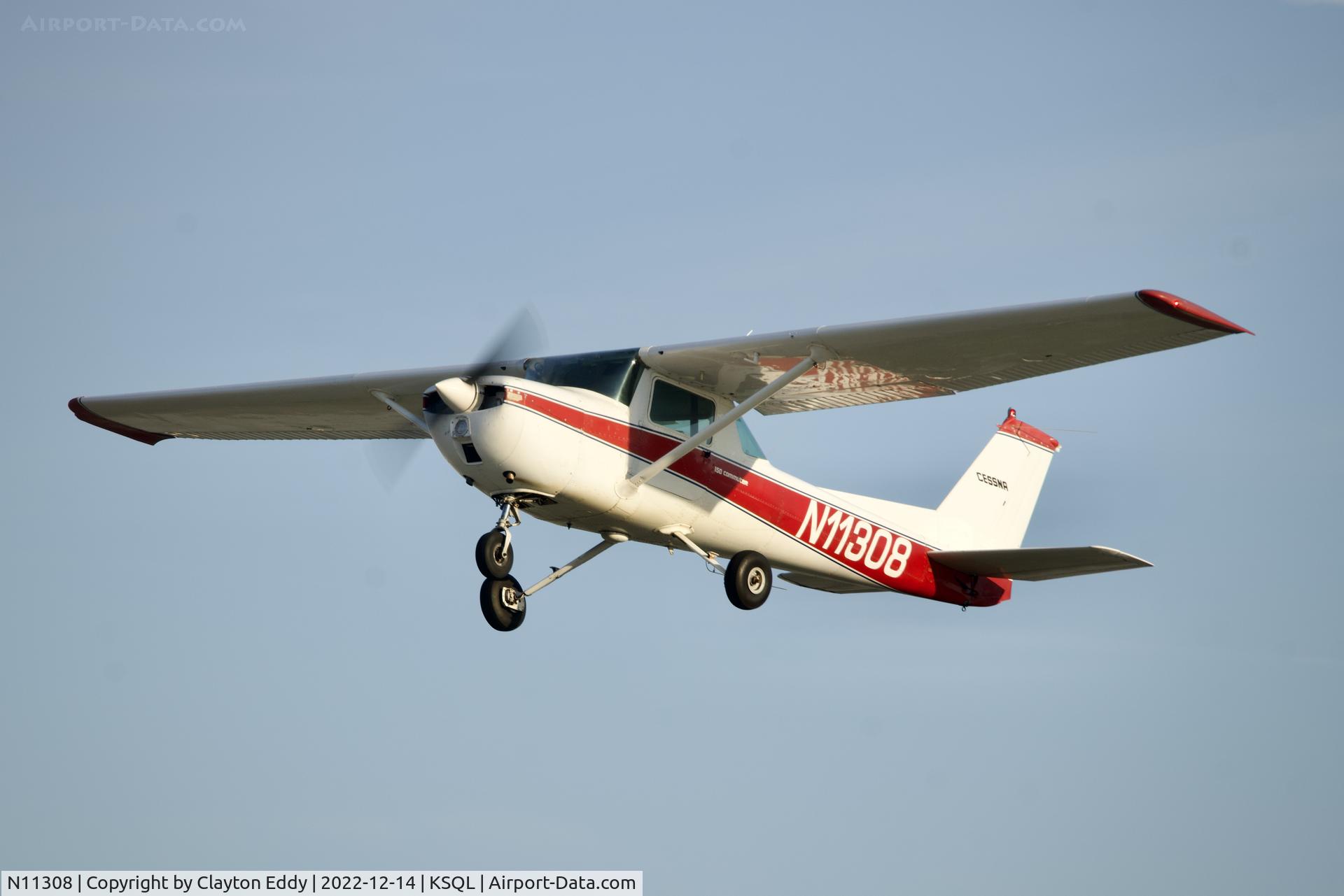 N11308, 1973 Cessna 150L C/N 15075317, San Carlos Airport in California 2022.