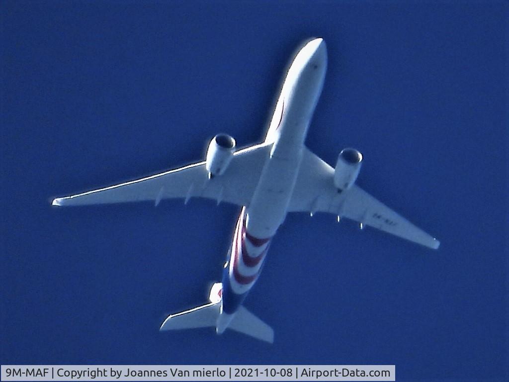 9M-MAF, 2017 Airbus A350-941 C/N 203, Over Belgium flt293