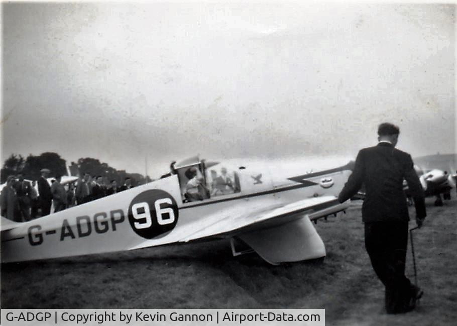 G-ADGP, 1935 Miles M.2L Hawk Speed Six C/N 160, Shoreham Airport Sussex 22 9 1951.