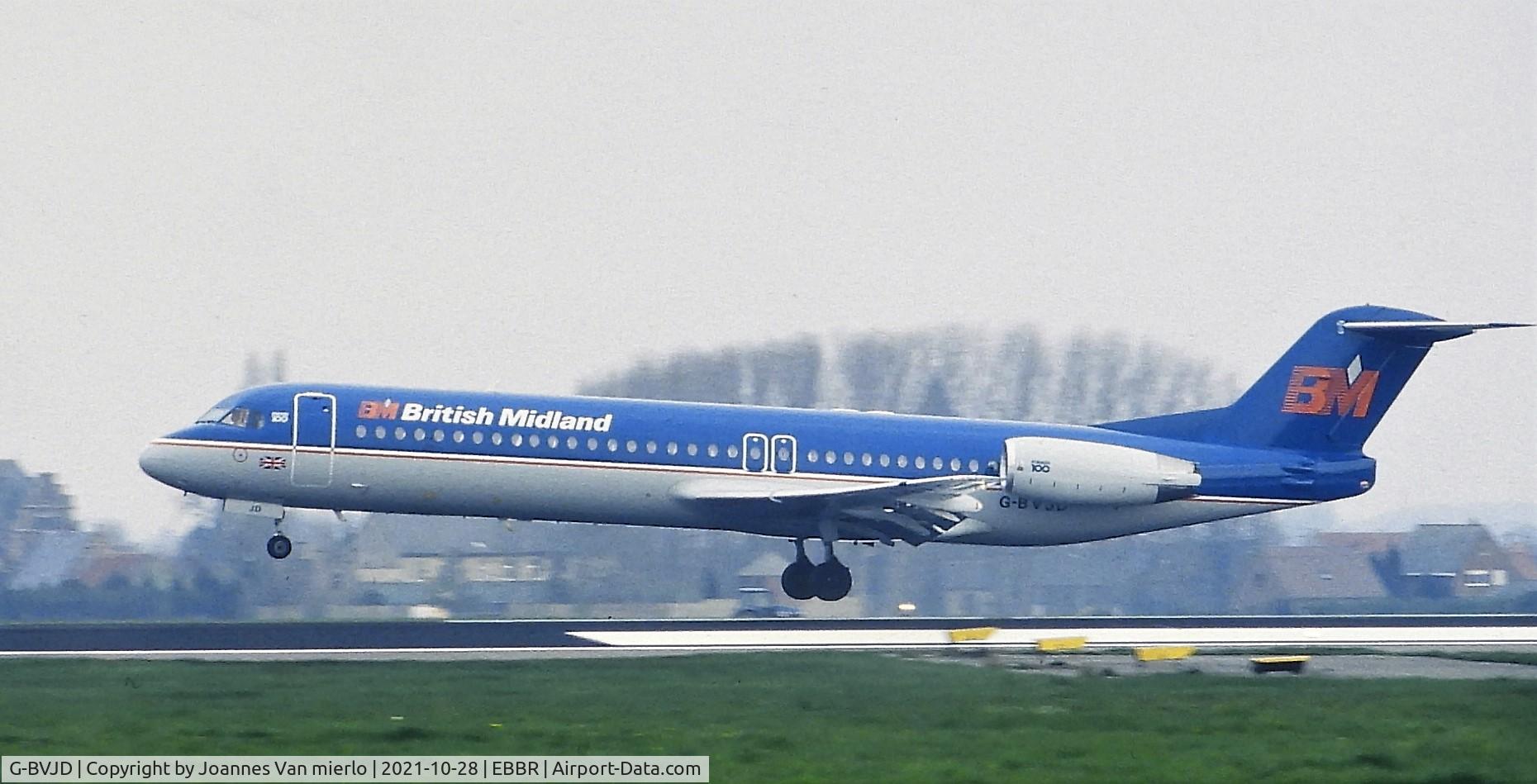 G-BVJD, 1994 Fokker 100 (F-28-0100) C/N 11503, Slide scan