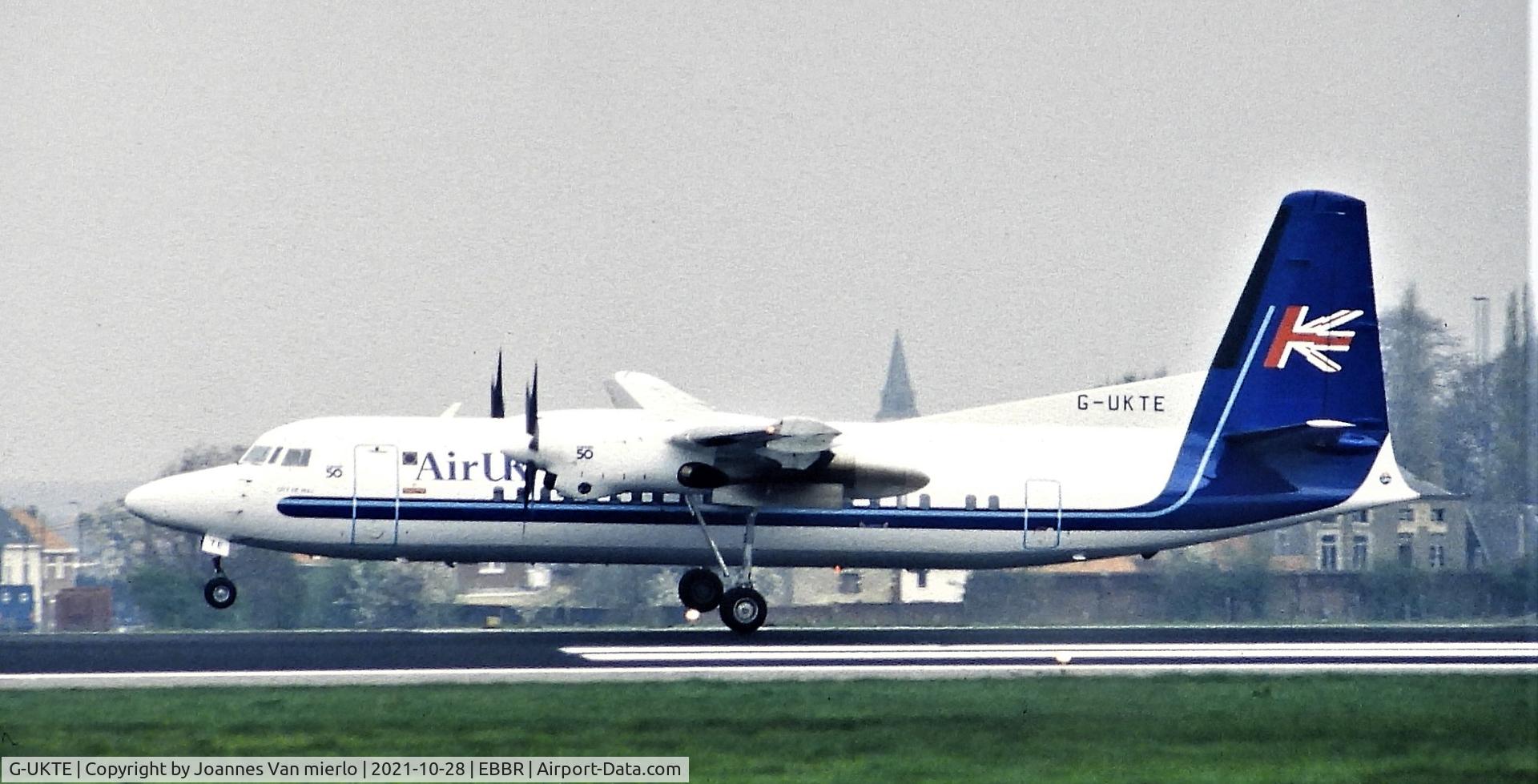 G-UKTE, 1992 Fokker 50 C/N 20270, Slide scan