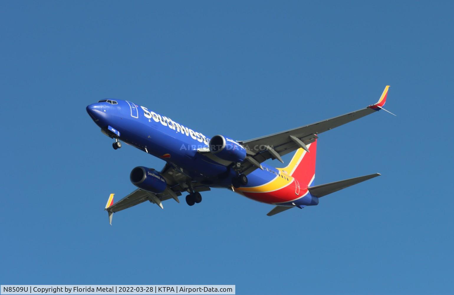 N8509U, 2016 Boeing 737-8H4 C/N 36925, TPA 2022
