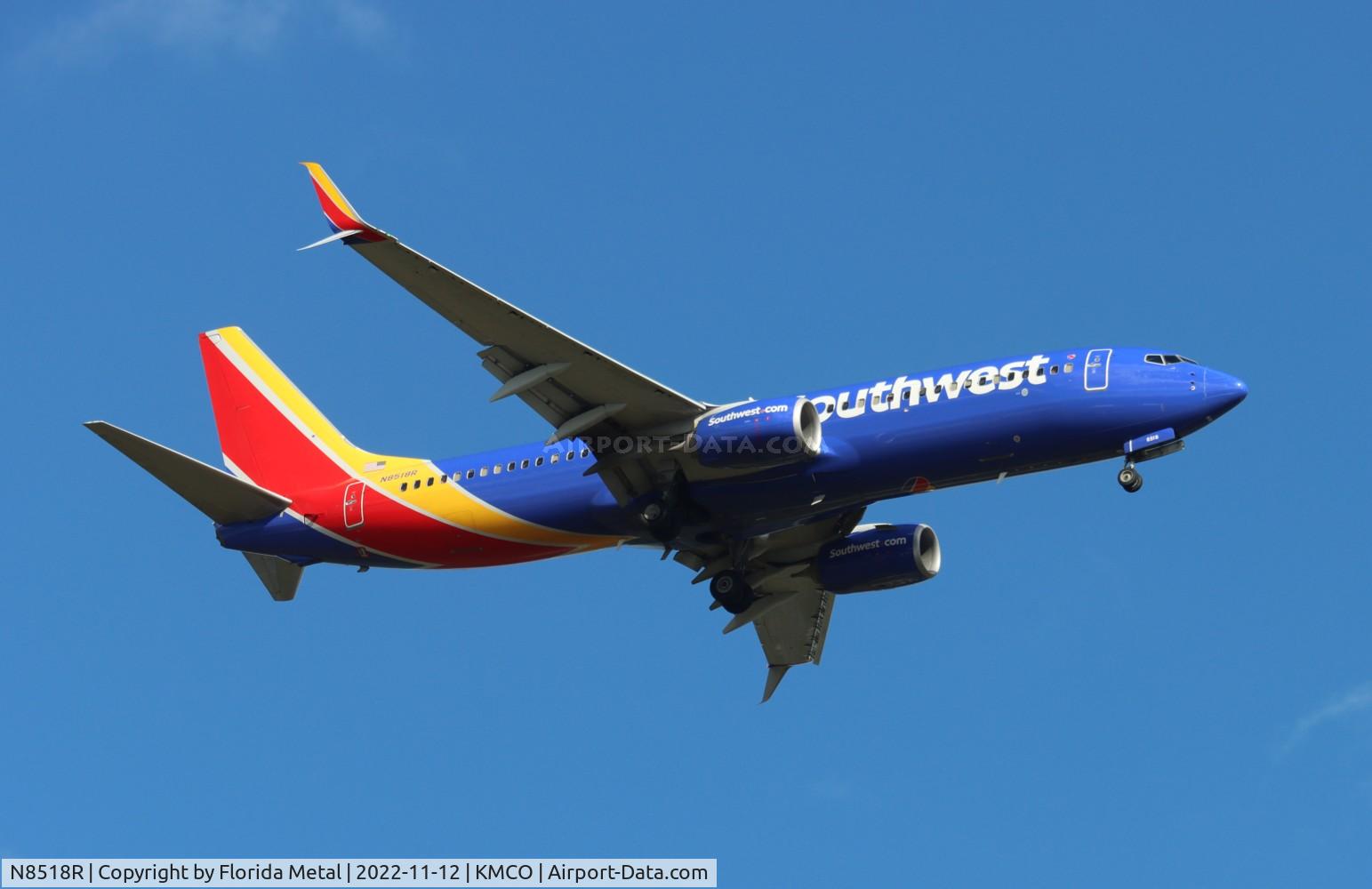N8518R, 2016 Boeing 737-8H4 C/N 63593, MCO 2022