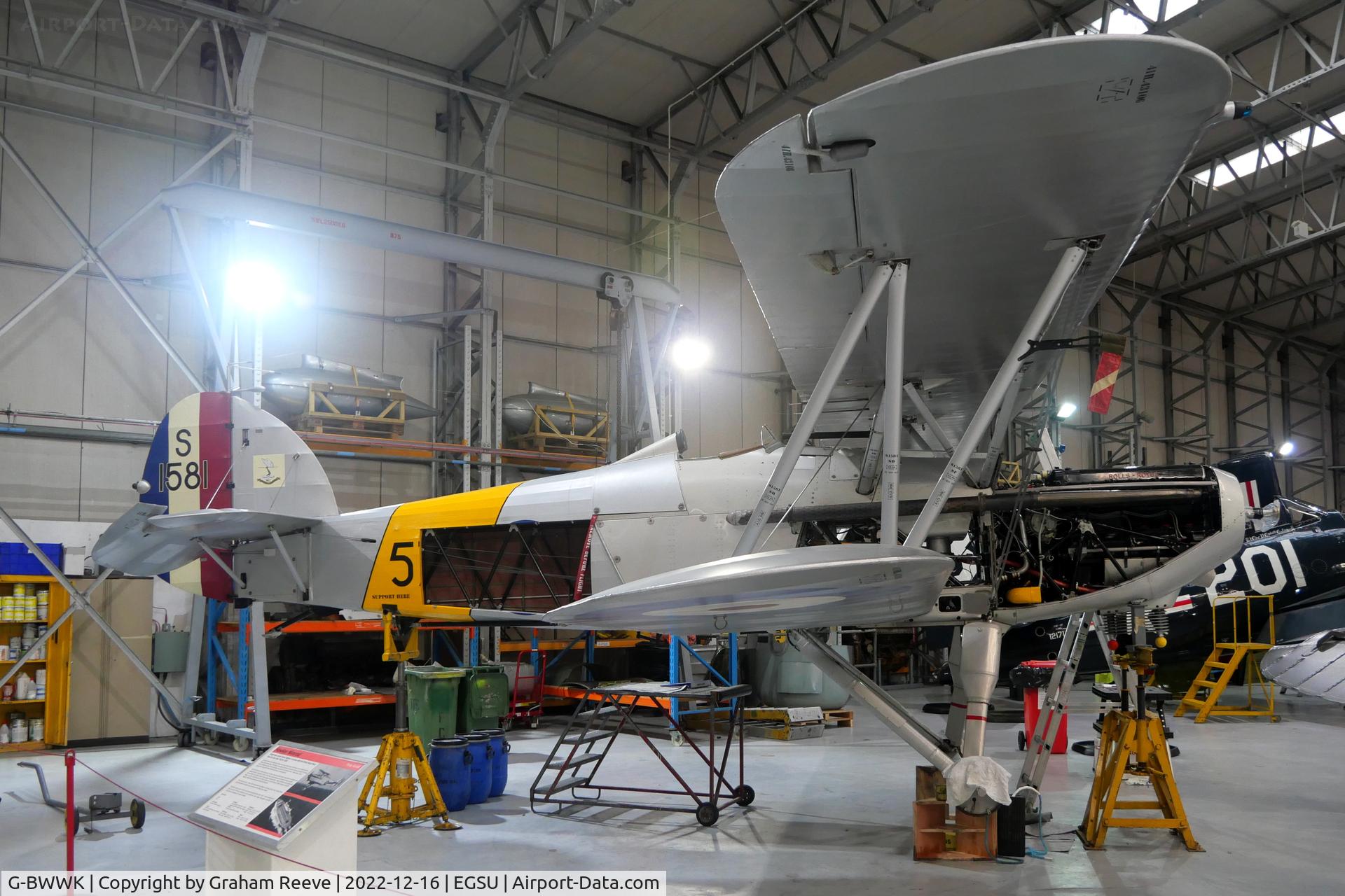 G-BWWK, 1932 Hawker Nimrod I C/N 41H-43617, On display at IWM Duxford.