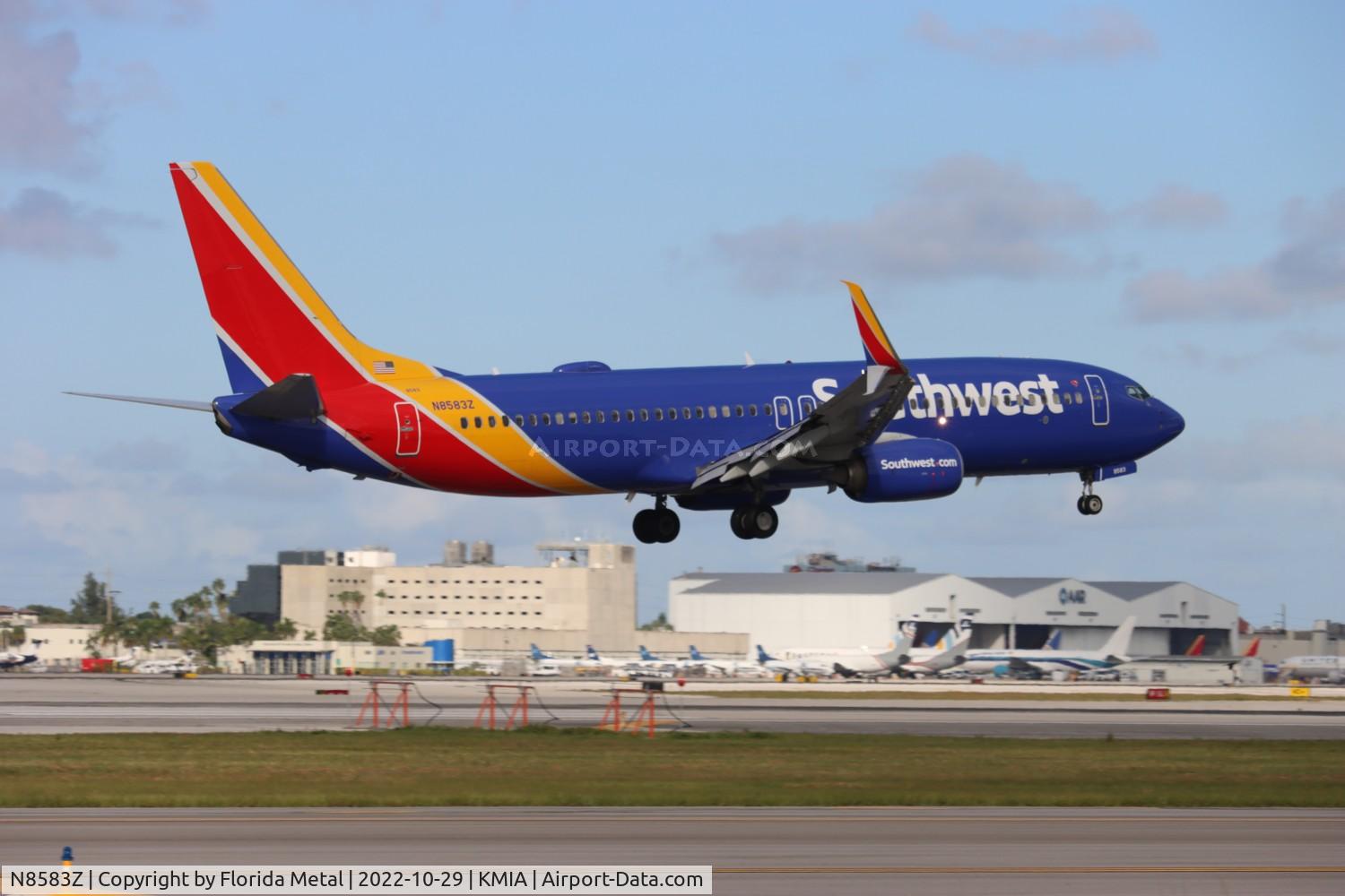 N8583Z, 2018 Boeing 737-8H4 C/N 64799, MIA 2022
