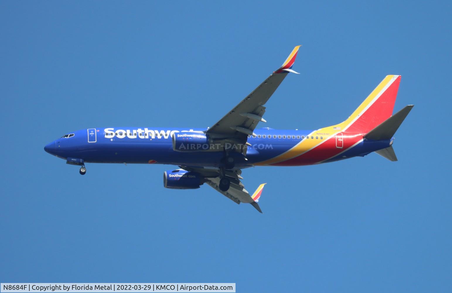 N8684F, 2016 Boeing 737-8H4 C/N 36653, MCO 2022
