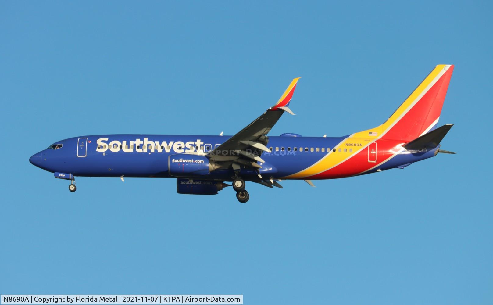N8690A, 2016 Boeing 737-8H4 C/N 36916, TPA 2021