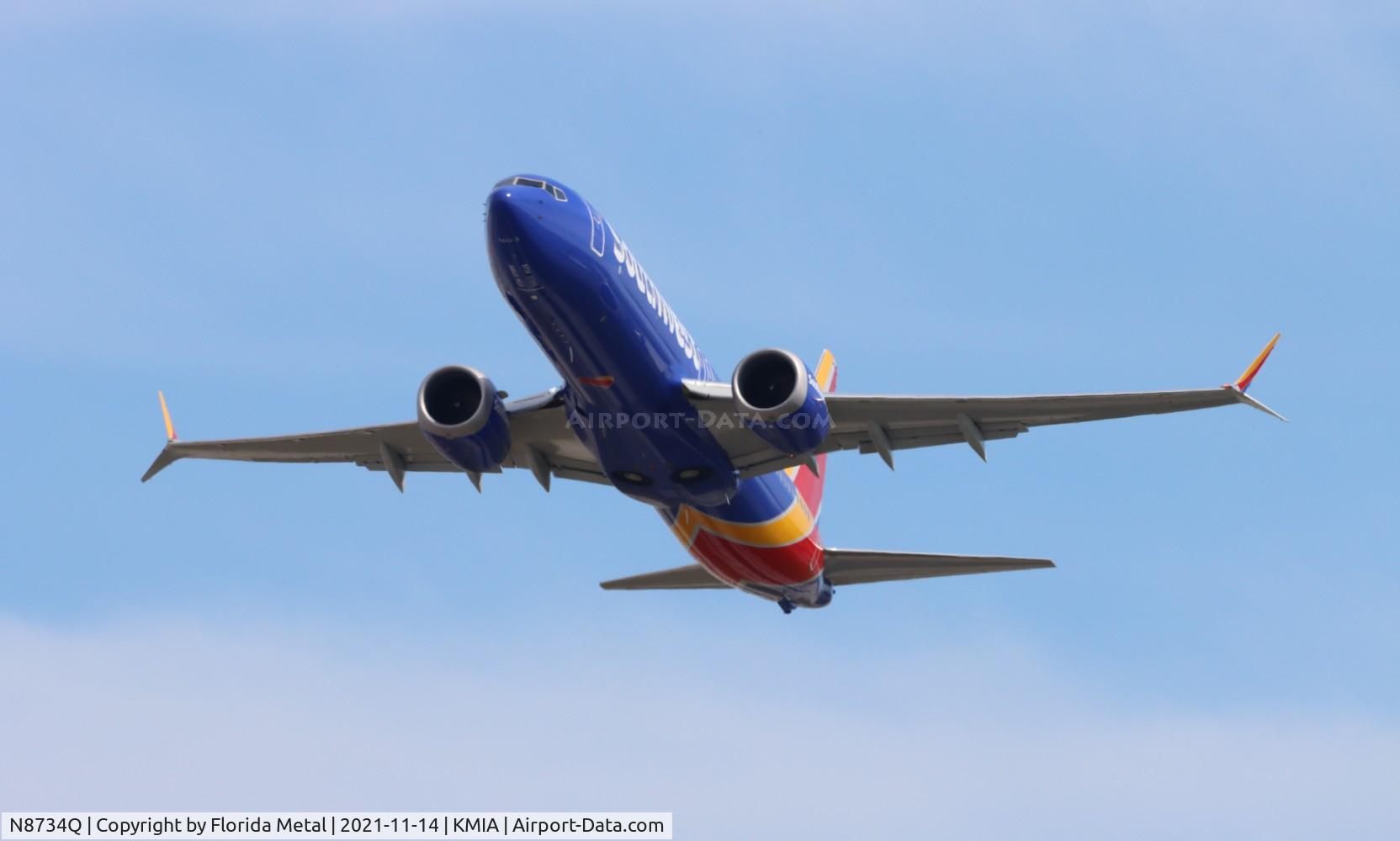 N8734Q, 2019 Boeing 737 MAX 8 C/N 60713, MIA 2021