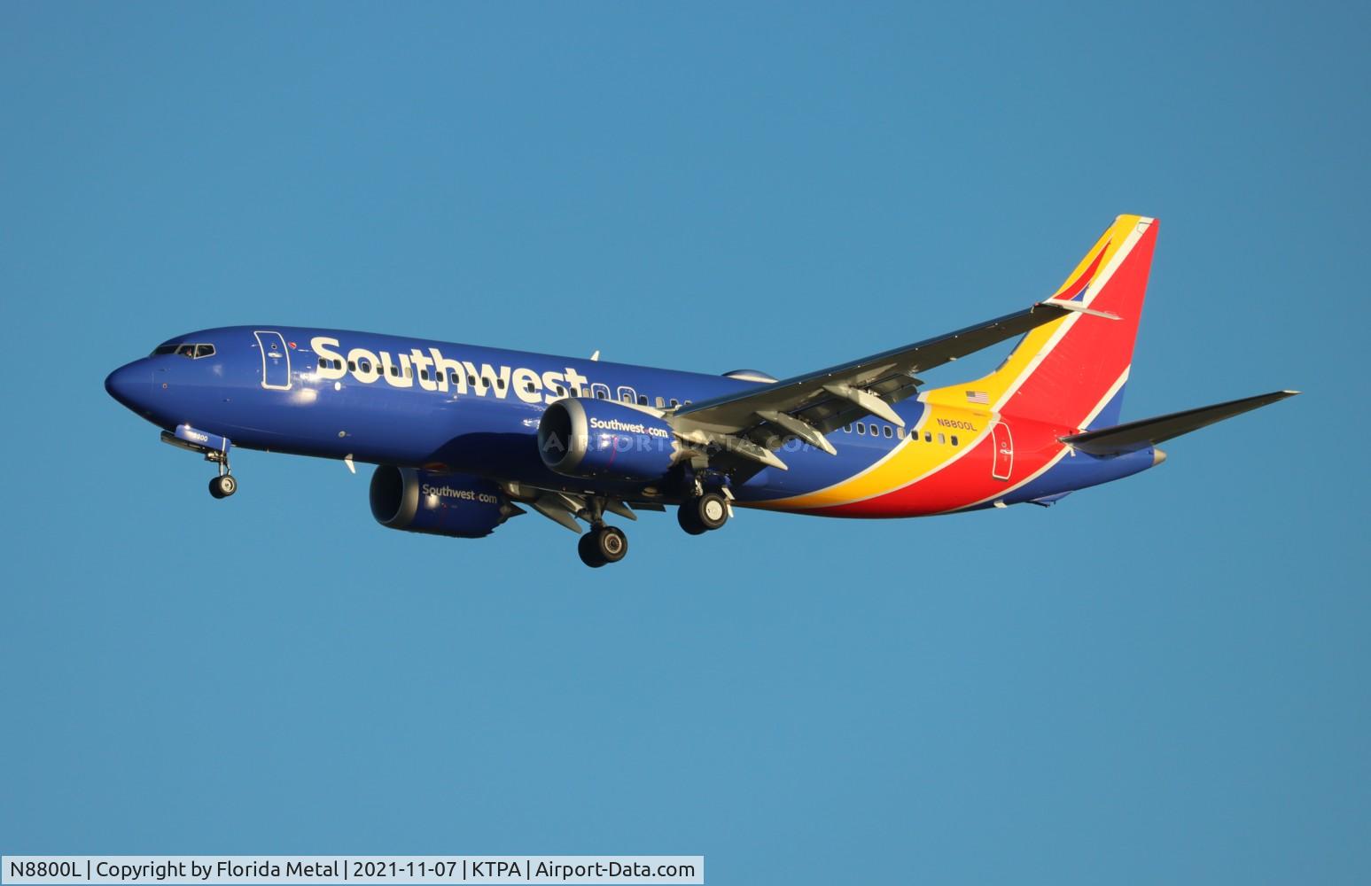 N8800L, 2019 Boeing 737 MAX 8 C/N 42633, TPA 2021