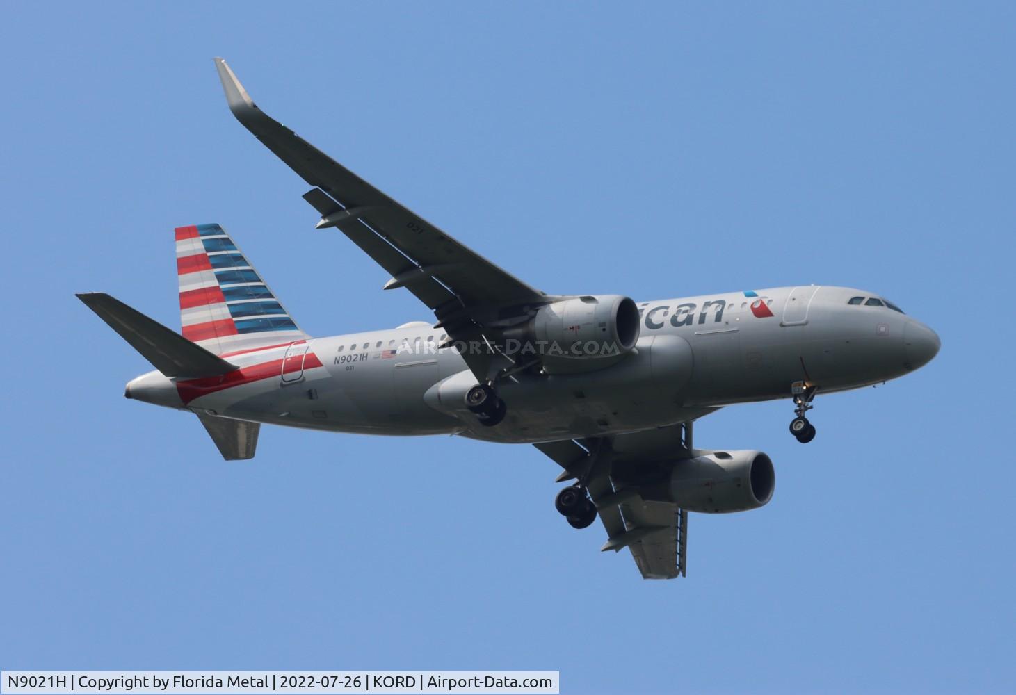 N9021H, 2014 Airbus A319-112 C/N 6277, ORD 2022