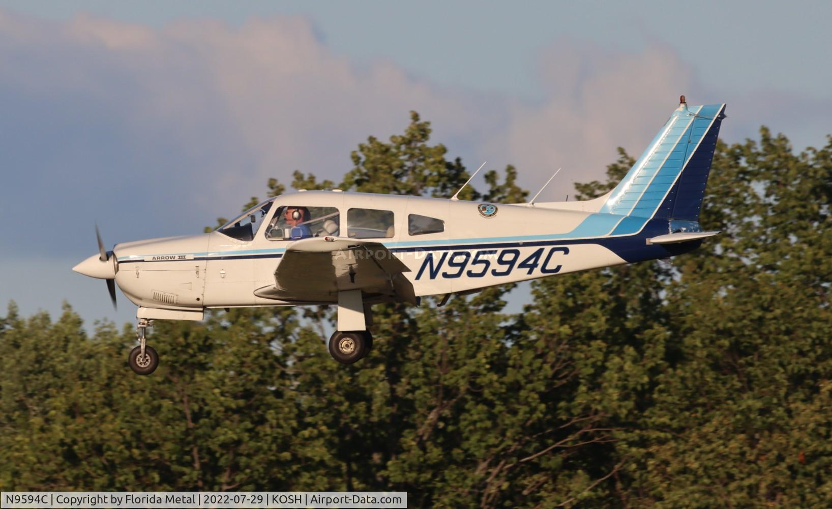 N9594C, 1978 Piper PA-28R-201 Cherokee Arrow III C/N 28R-7837209, OSH 2022