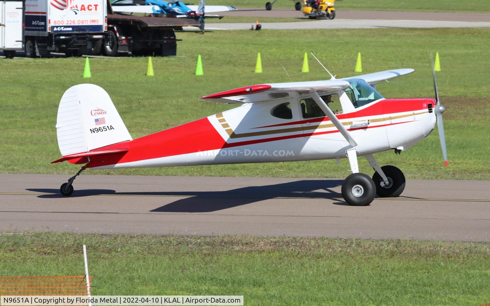 N9651A, 1950 Cessna 140A C/N 15481, Sun N fun 2022